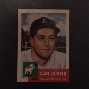 1953 Topps #57 Carl Scheib Baseball card
